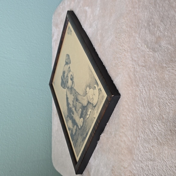 Vintage Dog Art Print in Frame, J Knowles Hare, Well I'll Be - Picture 8 of 8